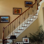 Gothic Hammered Bar and Globe - Oil Rubbed Copper finish